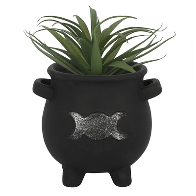 Triple Moon Cauldron Terracotta Plant Pot