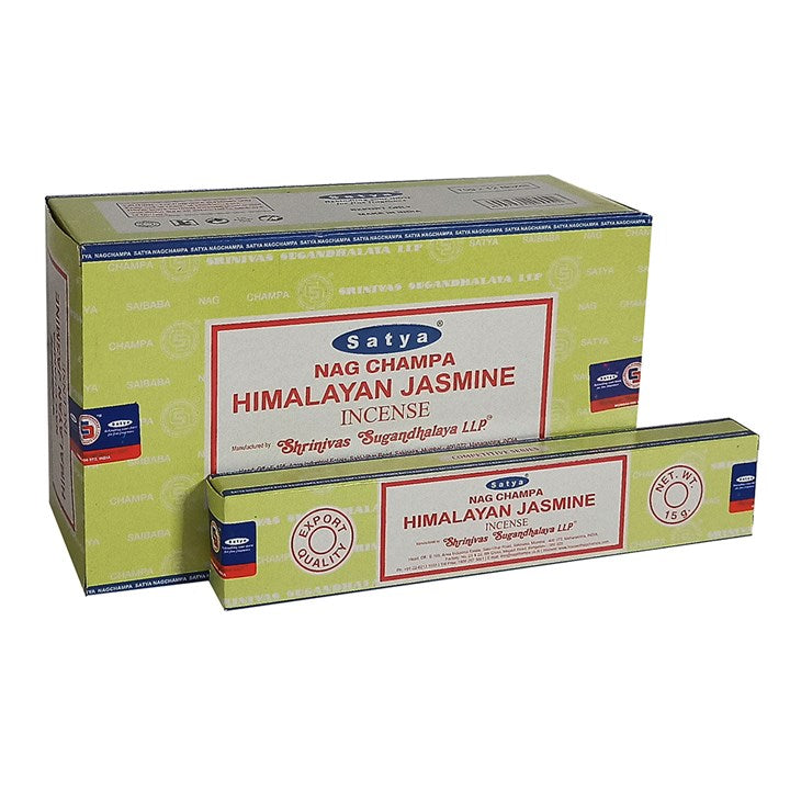 Set of 12 Packets of Himalayan Jasmine Incense Sticks by Satya