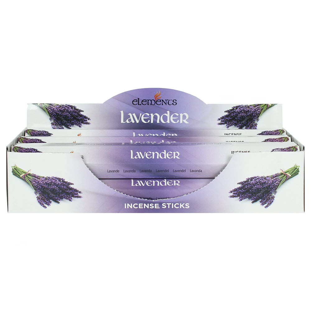 Set of 6 Packets of Elements Lavender Incense Sticks