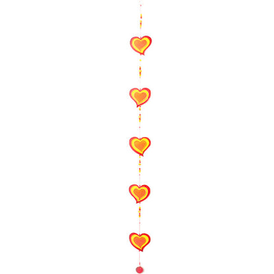 Red/Yellow String Of Hearts