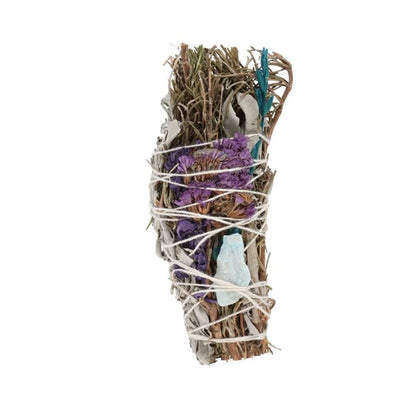 6in Ritual Wand Smudge Stick with Rosemary, Sage and Aventurine