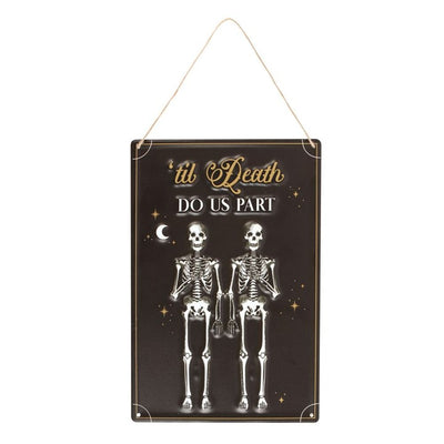 Til Death Do Us Part Hanging Metal Sign
