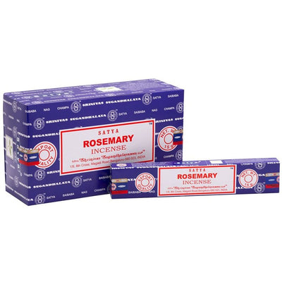 Set of 12 Packets of Rosemary Incense Sticks by Satya