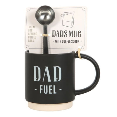 Dad Fuel Mug and Coffee Scoop Clip