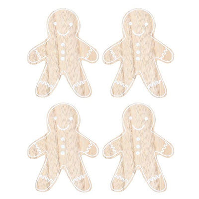 Gingerbread Man Coaster Set