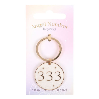 333 Angel Number Keyring