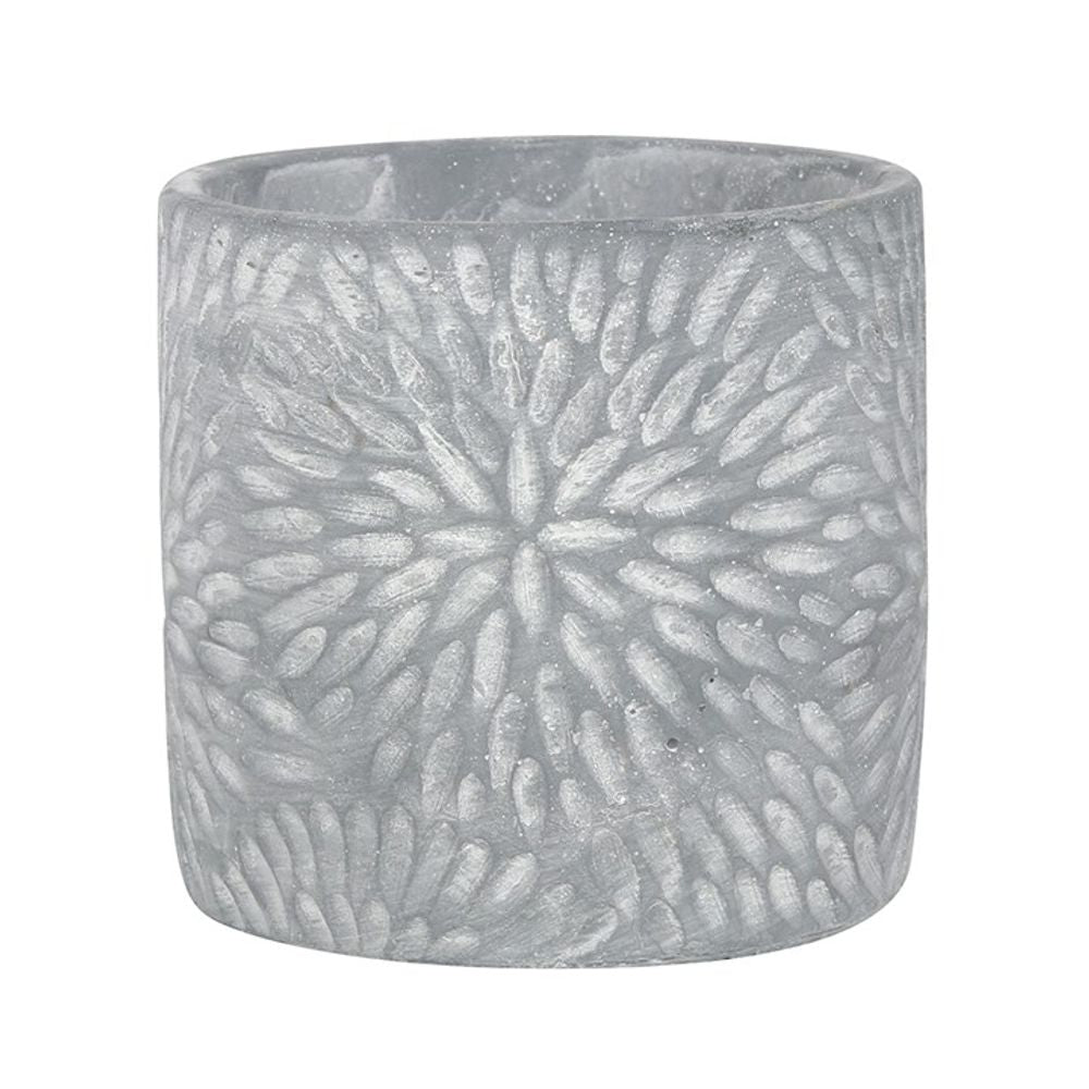Grey Textured Plant Pot