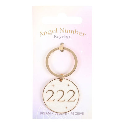222 Angel Number Keyring