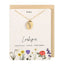 July Larkspur Birth Flower Necklace Card