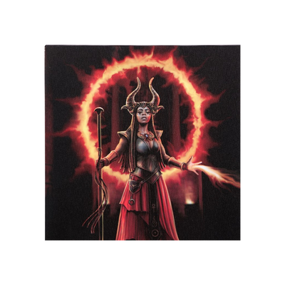19x25cm Fire Element Sorceress Canvas Plaque by Anne Stokes
