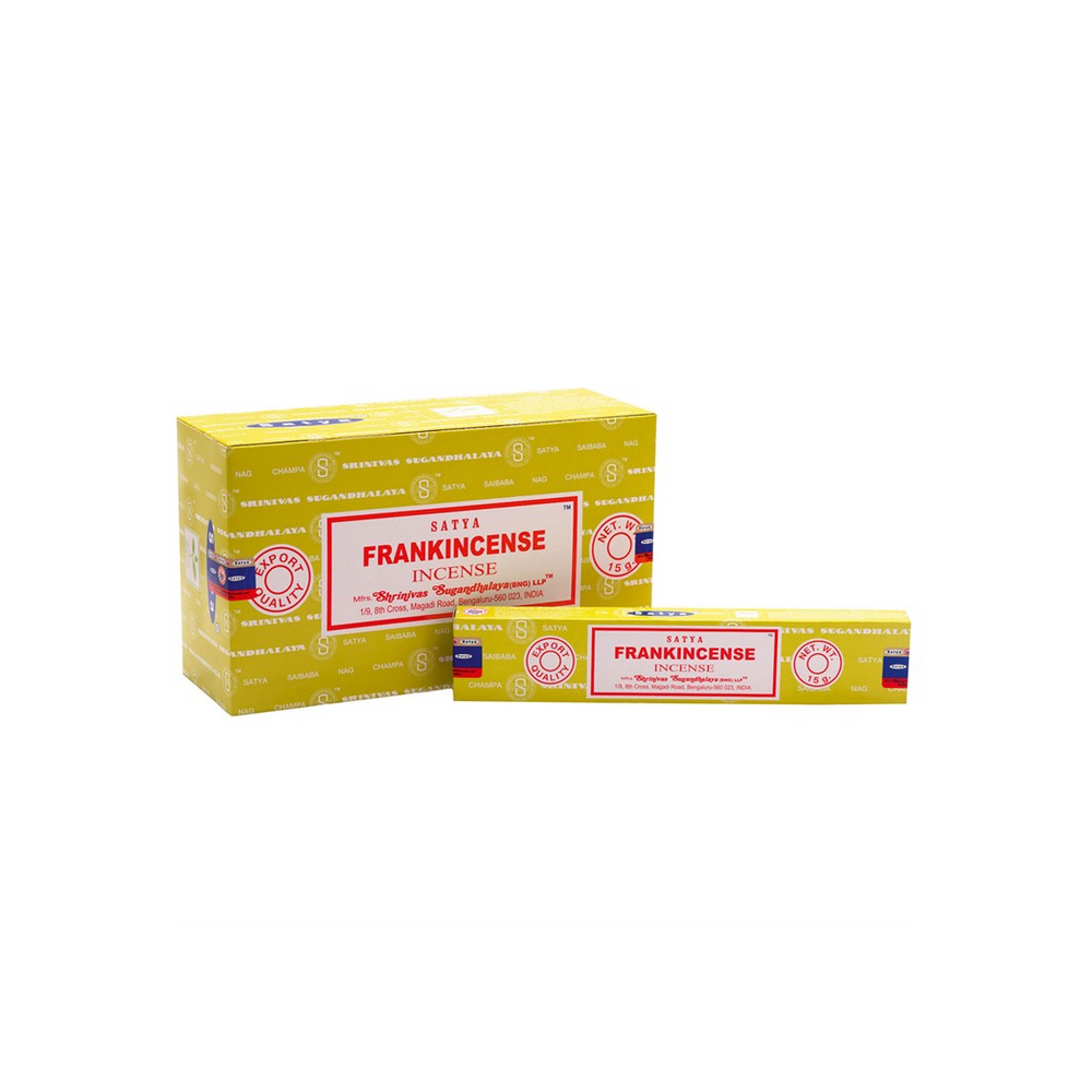 Set of 12 Packets of Frankincense Incense Sticks by Satya