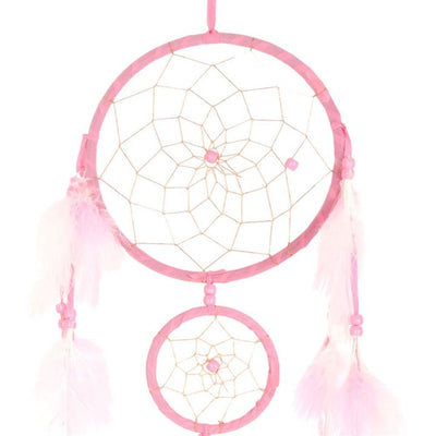 Light Pink Double Dreamcatcher with Tassels