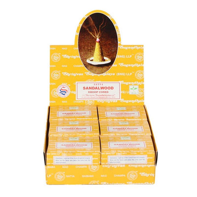 Set of 12 Packets of Sandalwood Dhoop Cones by Satya