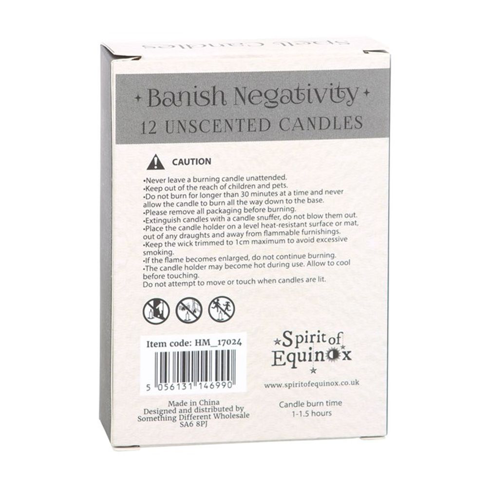 Pack of 12 Banish Negativity Spell Candles