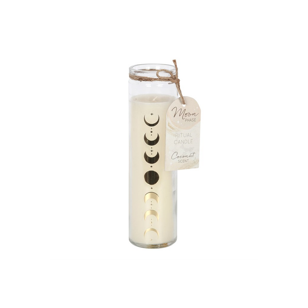 Moon Phase Coconut Tube Candle