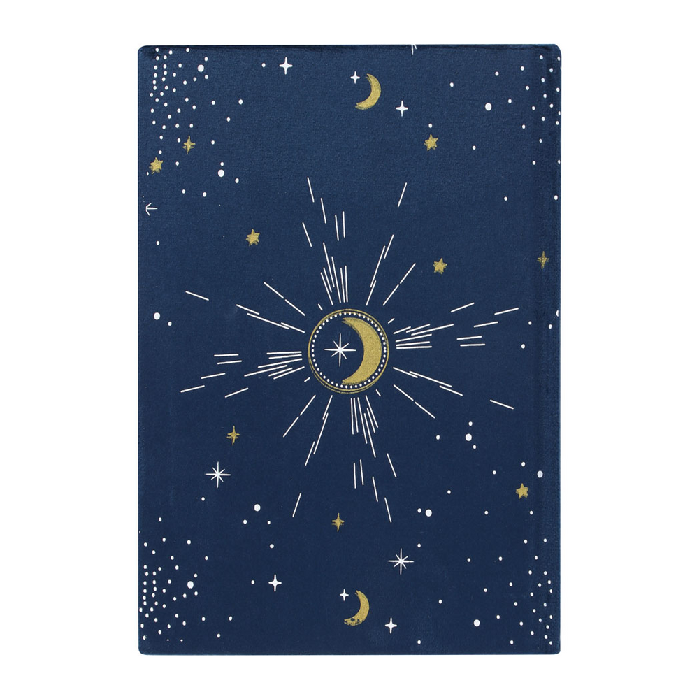 Crescent Moon Velvet Notebook