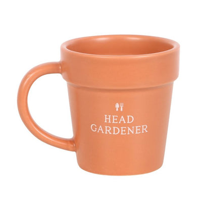 Head Gardener Ceramic Plant Pot Mug and Spoon
