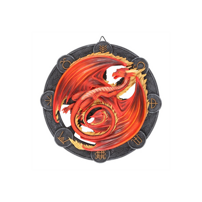 Beltane Dragon Resin Wall Plaque by Anne Stokes