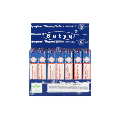Set of 42 packets of Satya Nagchampa Incense Sticks in Display
