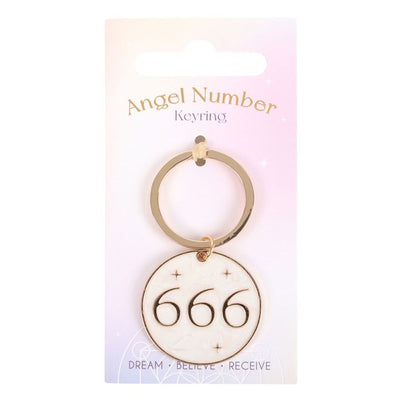666 Angel Number Keyring