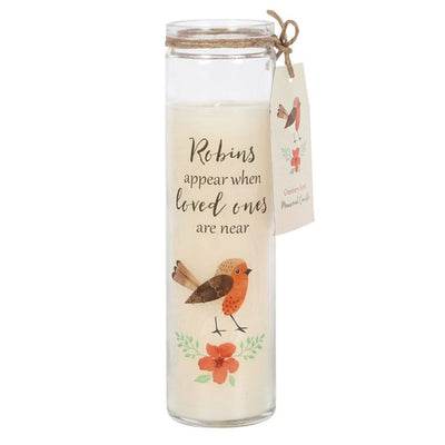 Robins Appear Cranberry Tube Candle