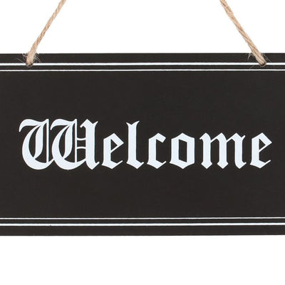 Gothic Welcome Hanging Sign