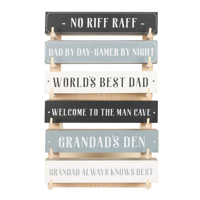 Set of 36 Block Signs for Him on Display