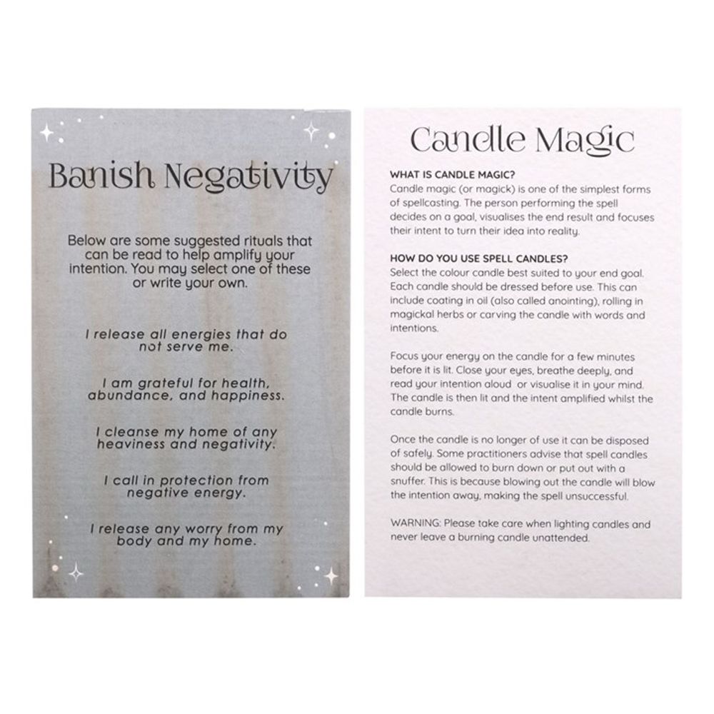 Pack of 12 Banish Negativity Spell Candles
