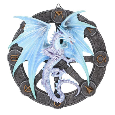 Yule Dragon Resin Wall Plaque by Anne Stokes