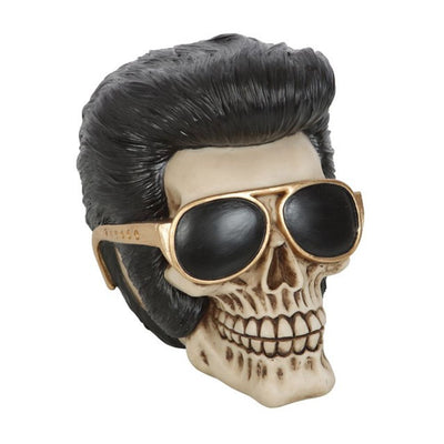 Rockstar Skull Ornament with Sunglasses